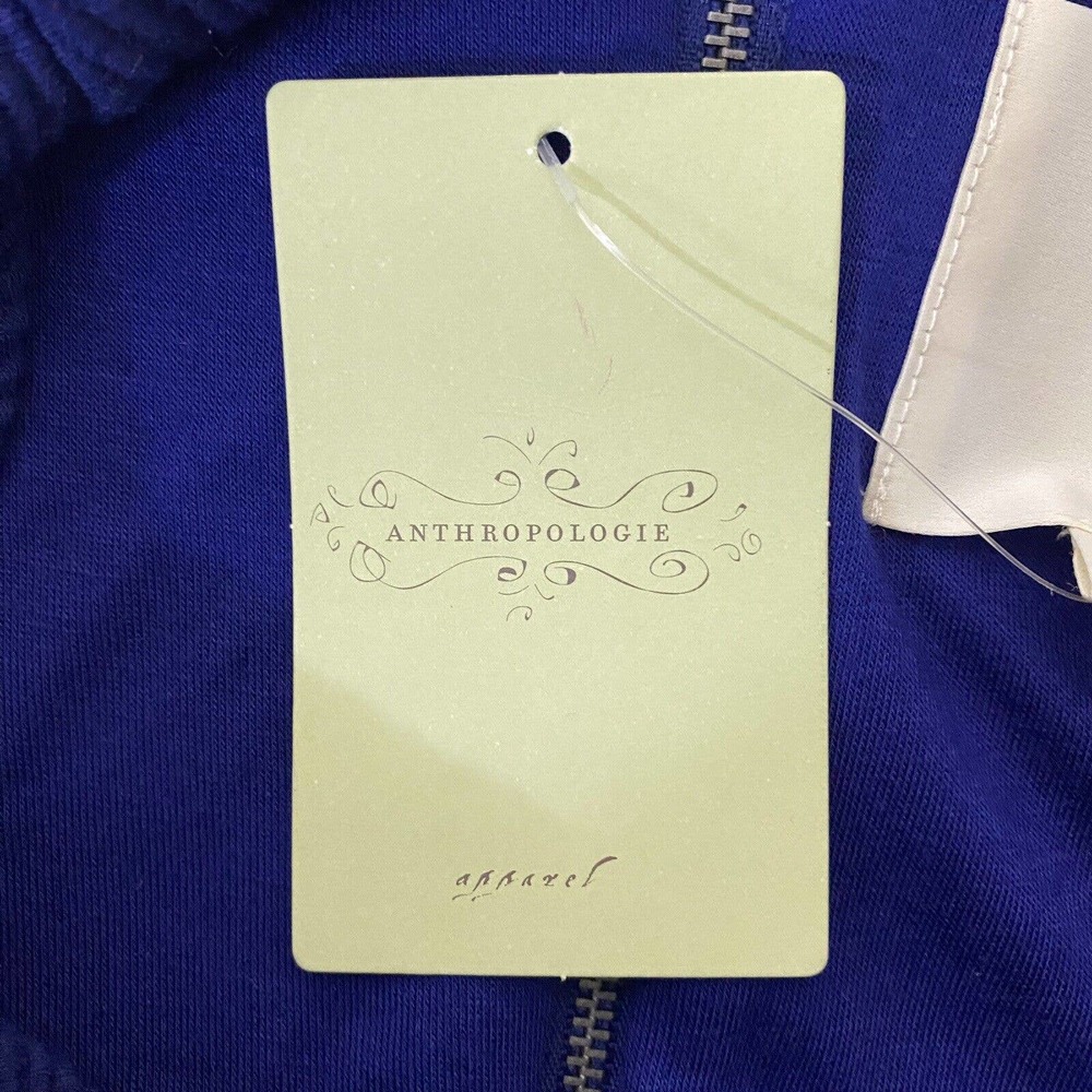 Anthropologie Maeve NWT Blue Ottoman Cocktail Dress Size Petite Small. - Picture 8 of 15